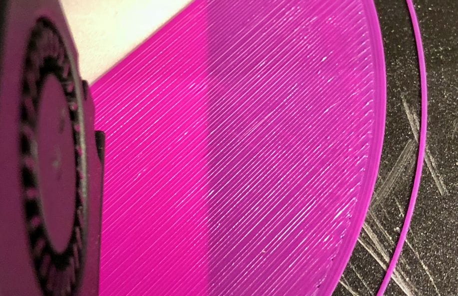  A very fine first layer on a BuildTak adhesion surface on the Creality CR-10S desktop 3D printer 