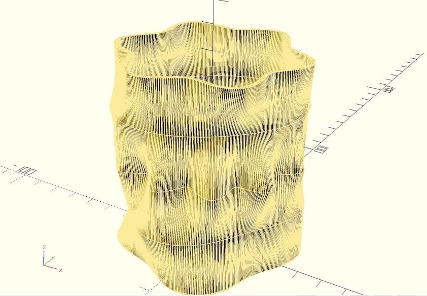  A cool 3D printable vase created by the Sine Wave Generator 