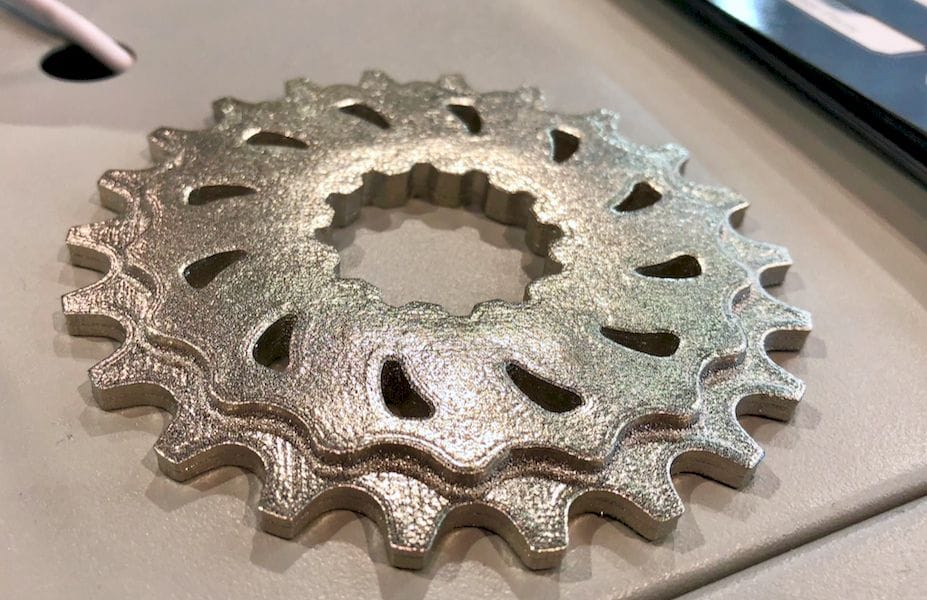  A very nice sprocket 3D printed in metal by CoLiDo's Metal 3D printer 