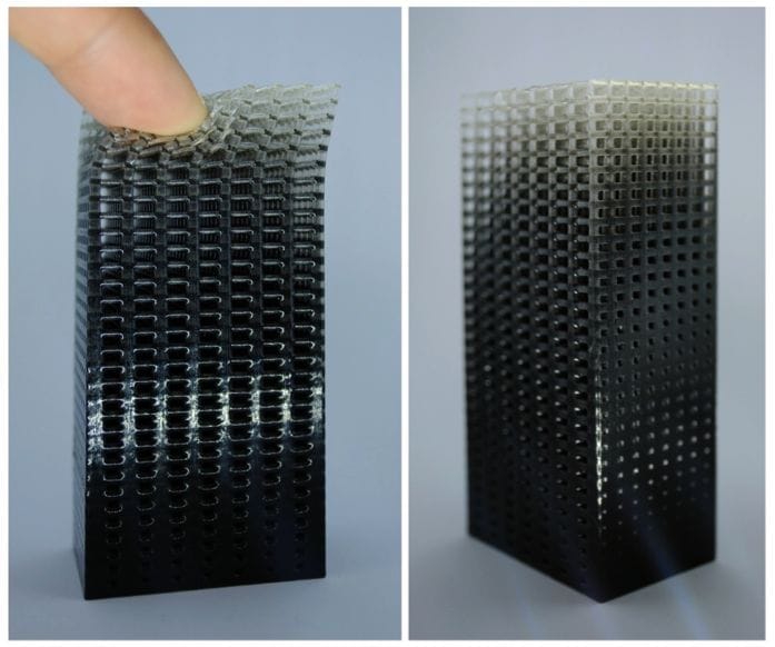  Fig 5. Functionally graded lattice structure produced on the Stratasys J750 with GradCAD Voxel Print. 