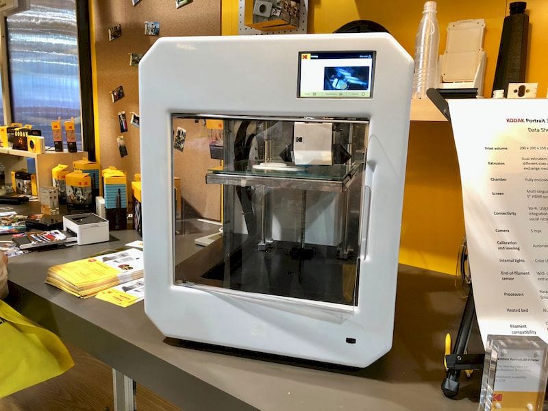  The Kodak Portrait professional desktop 3D printer 