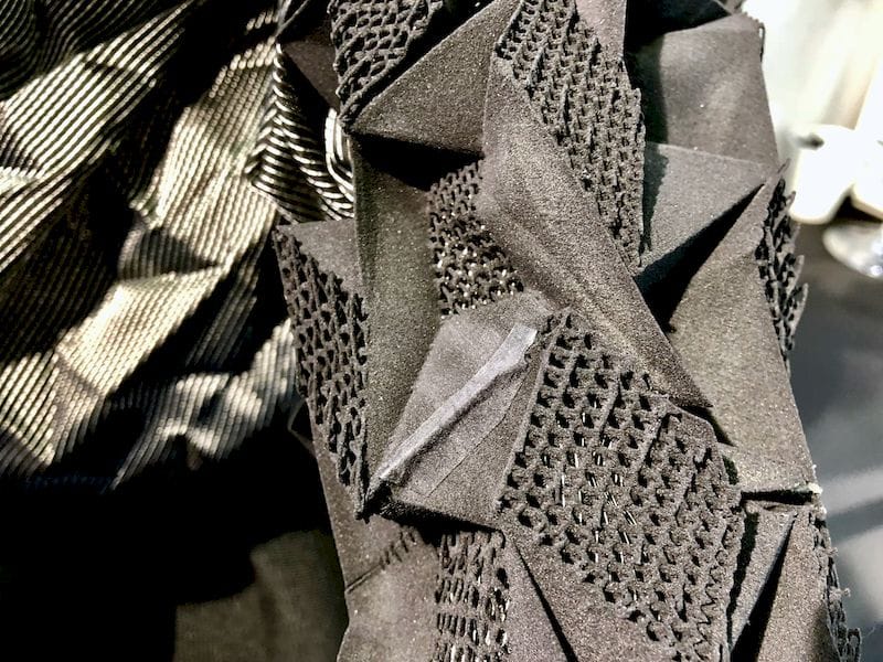  Detail of the Sinterit contribution to a fashion piece 