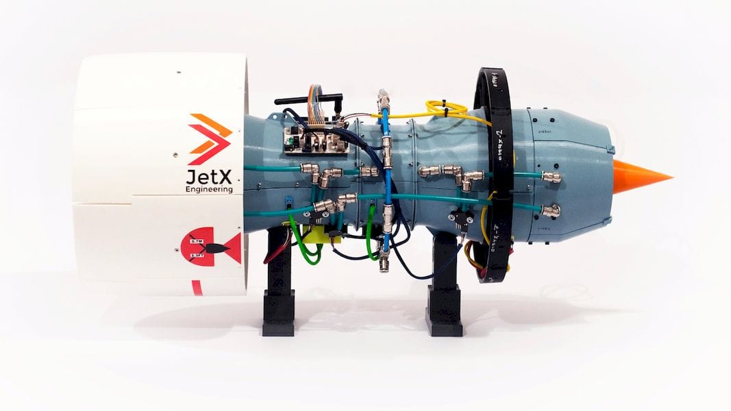  A 3D printed jet engine model 