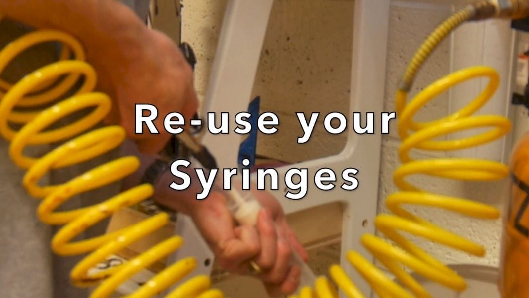  It's possible to re-use syringes during casting 