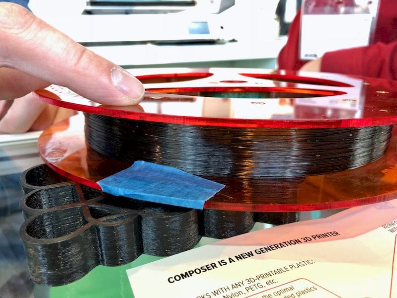  A spool of continuous carbon fiber, printable on the Anisoprint Composer 