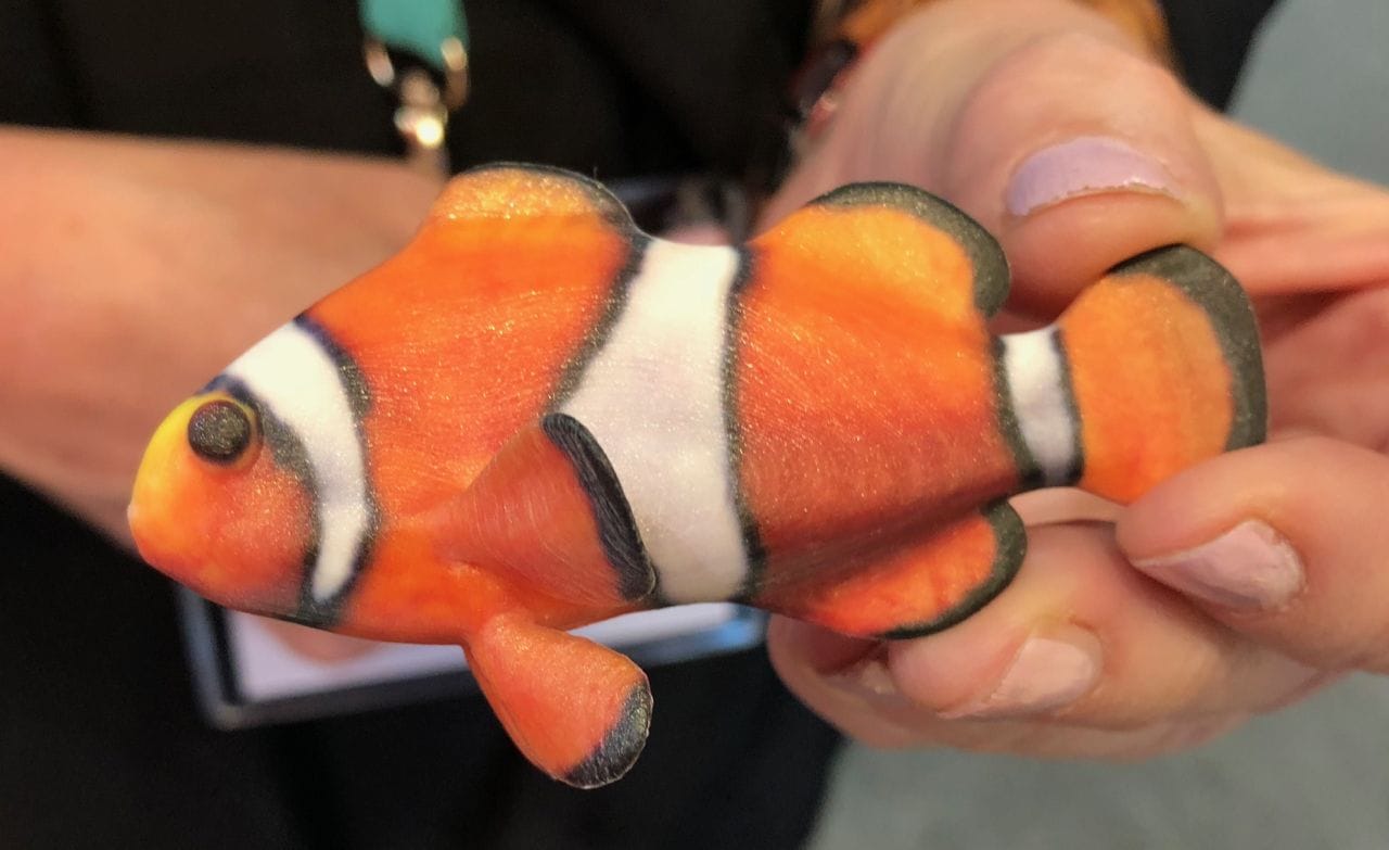  A beautiful full color 3D printed fish from the Mimaki 3DUJ-553 