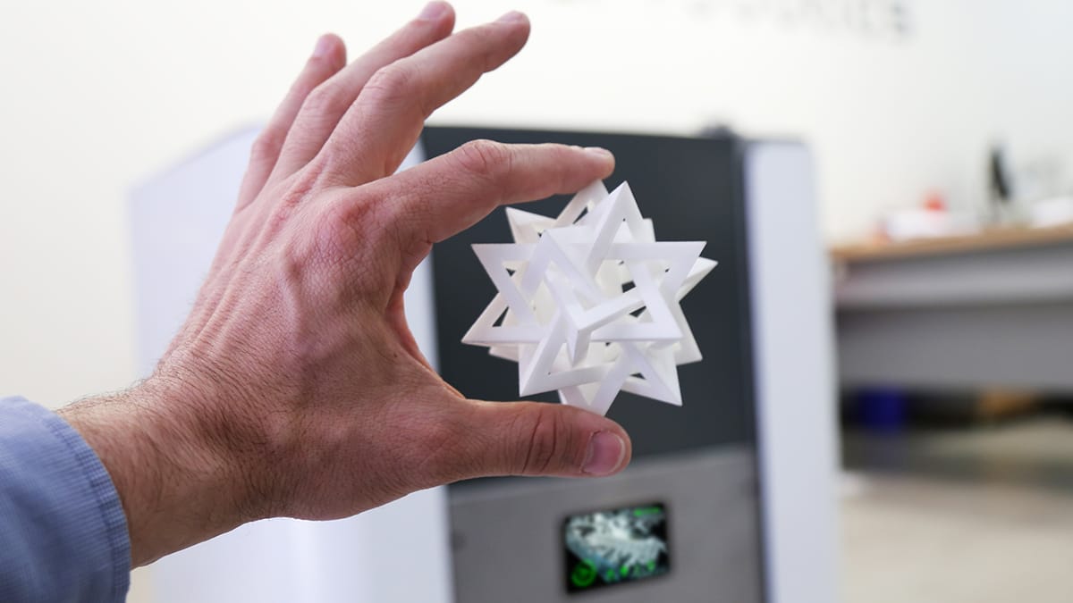  A sample 3D print from the Natural Robotics VIT SLS machine 
