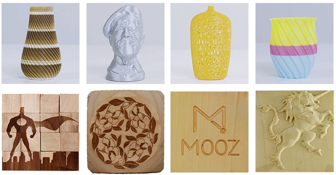  Items you can make with the Mooz series of transformable 3D printers 