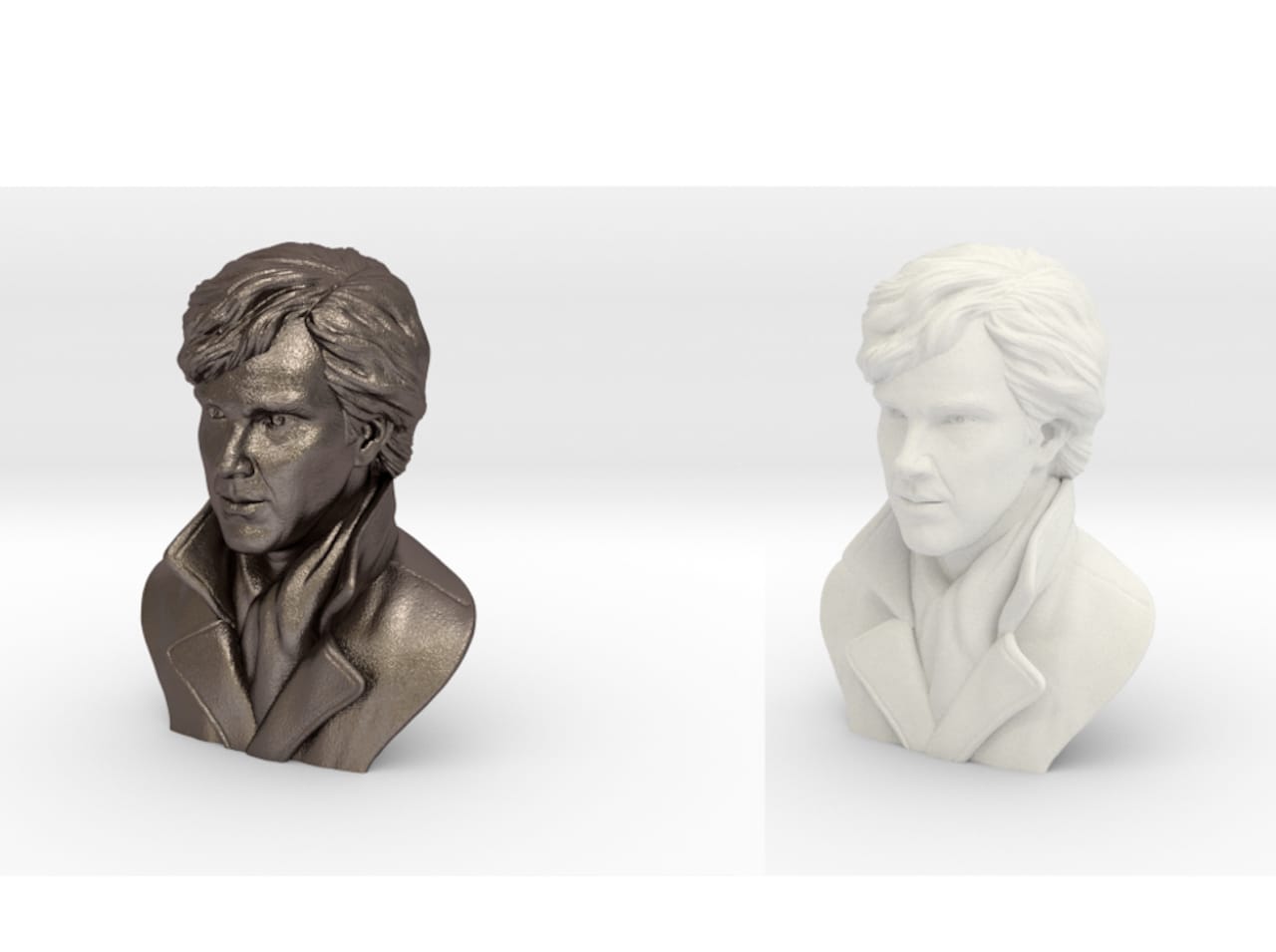  Benedict Cumberbatch in stainless steel (left) and standard nylon (right) 