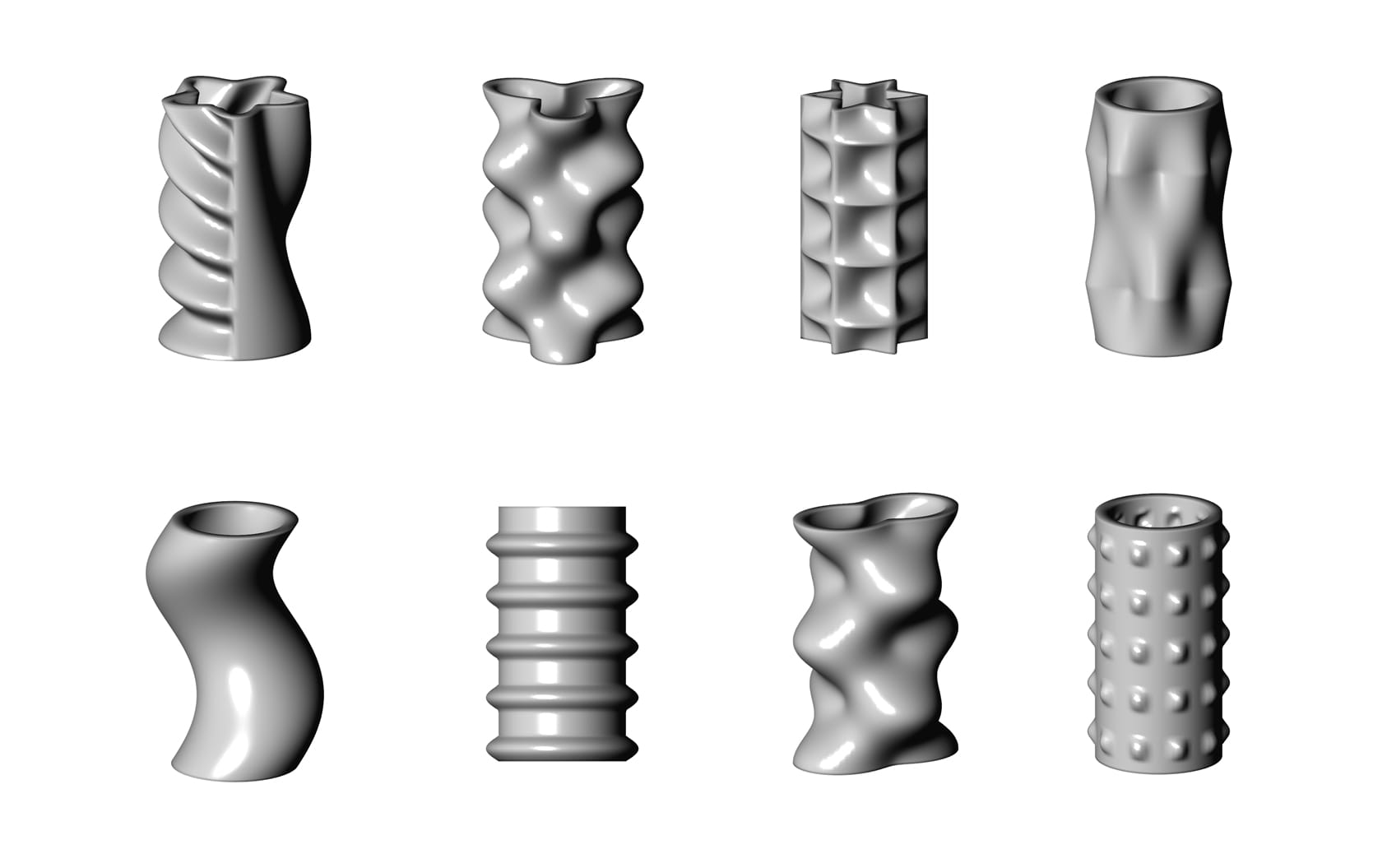  Examples of some of the shape-morphing effects possible in PotterDraw 