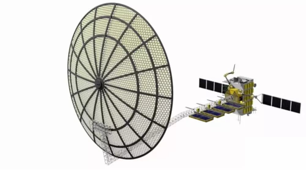  A diagram of the Archinaut system assembling a satellite in space. (Image courtesy of Made In Space.) 