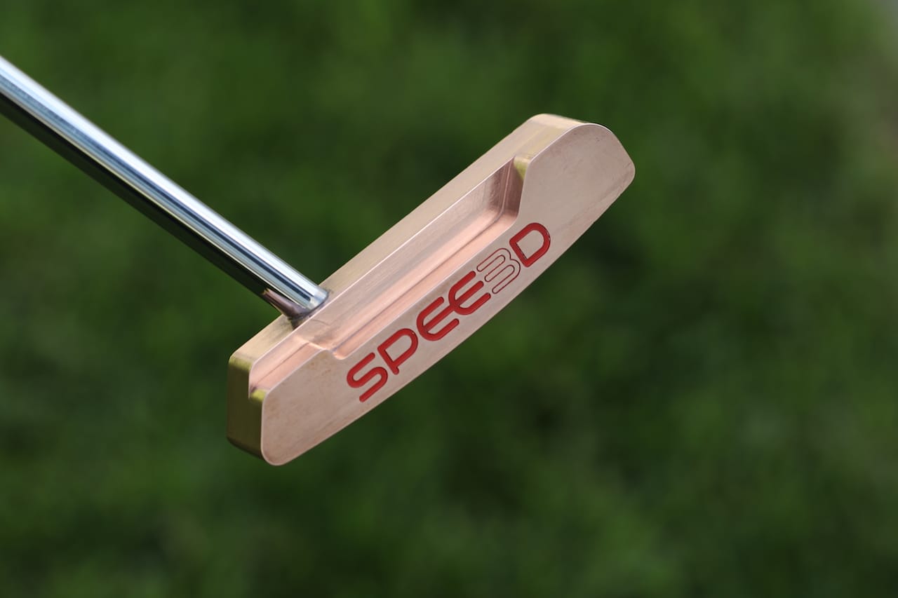  A putter made with Spee3D's new 3D metal printing process. Note that this item has been CNC milled to provide the smooth finish 
