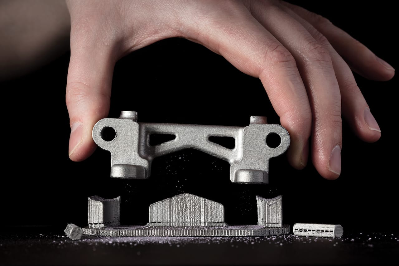  Removing support material from a Desktop Metal 3D print 