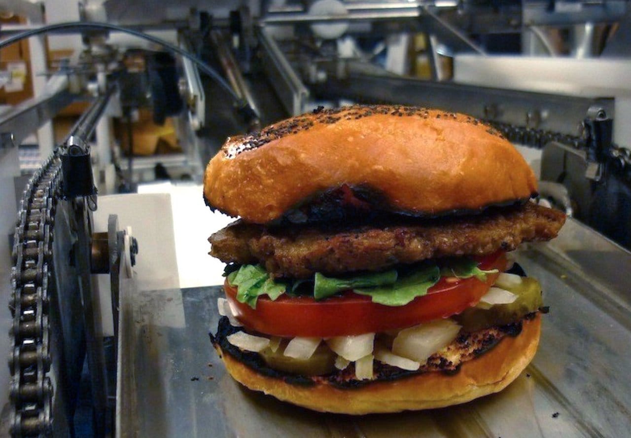  A robotically assembled hamburger; could the same approach be used for 3D printing? 