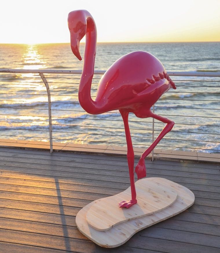  A gigantic 3D printed flamingo made by Massivit 3D 
