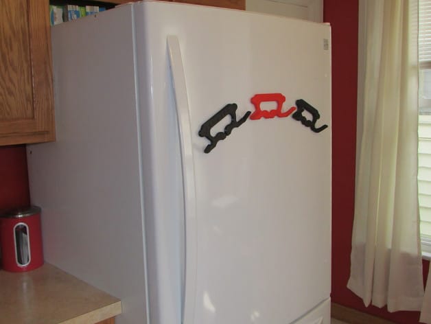  Magnets can hold the 3D printed Lugger on your fridge 