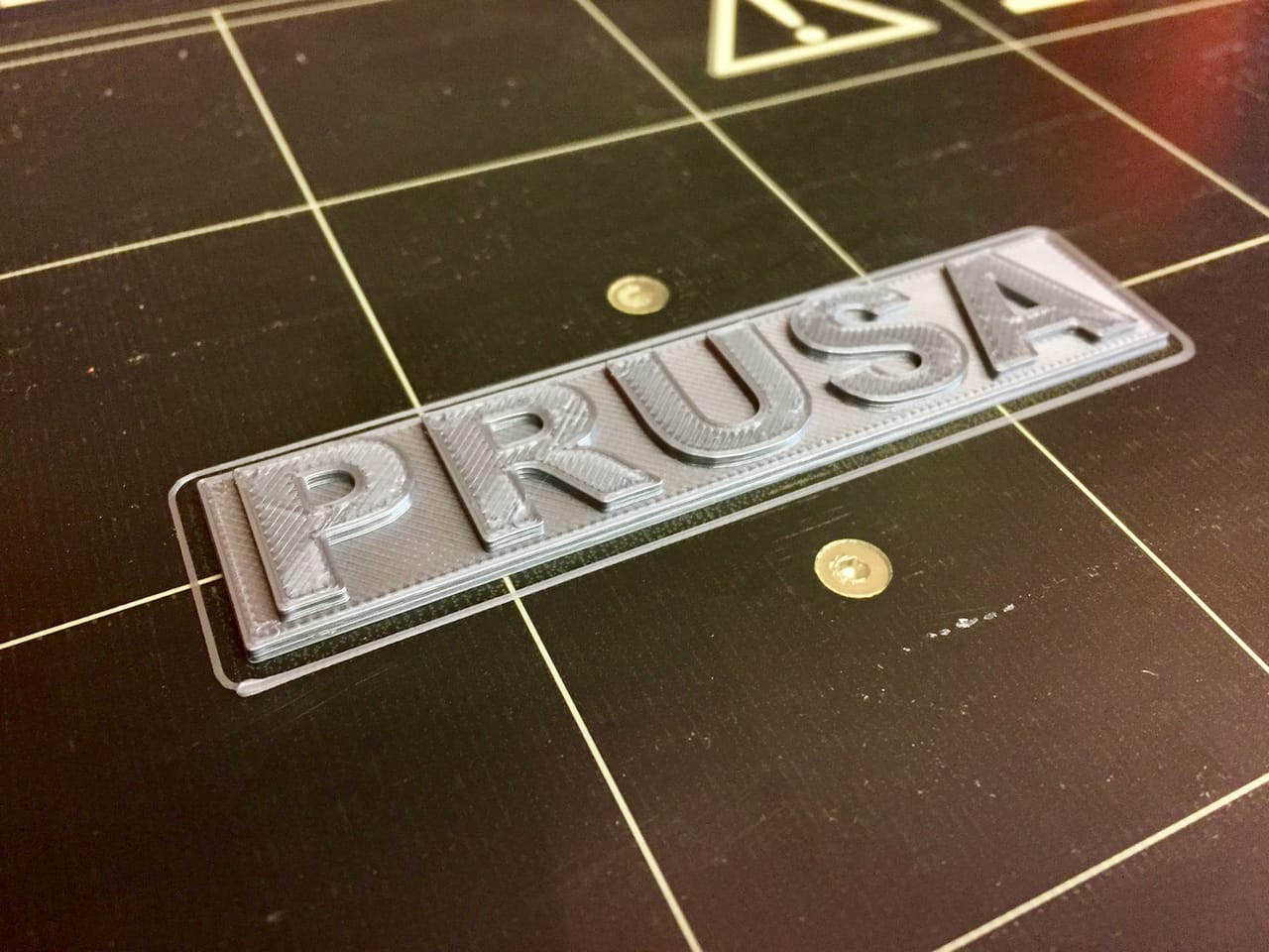  Our first print on the Original Pruse i3 desktop 3D printer 
