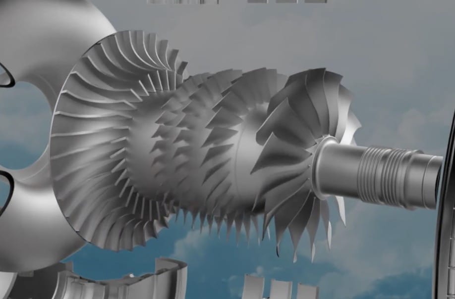  Internal parts on GE's advanced turboprop engine 