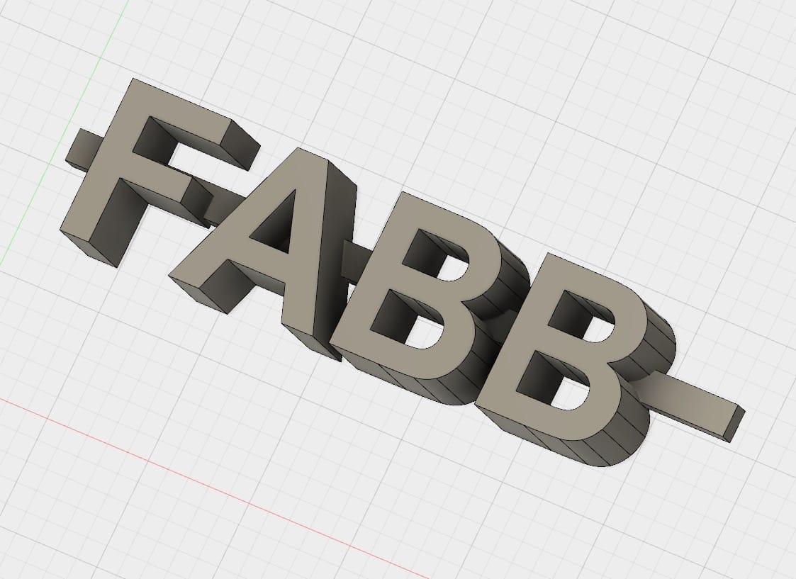  3D printed letter positions can be held solid with a mostly hidden line through the text 