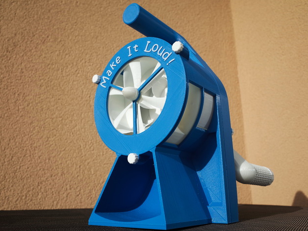  A 3D printed, hand-cranked air raid siren 