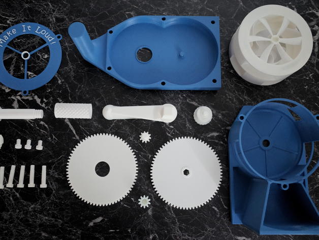  Parts for the 3D printed air raid siren 