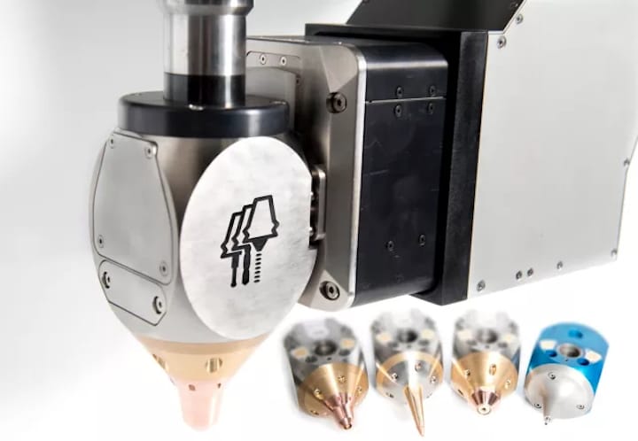  A range of AMBIT tool heads for hybrid manufacturing. (Image courtesy of Hybrid Manufacturing Technologies.) 