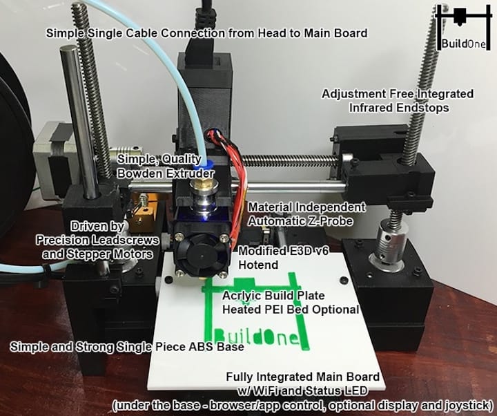  Features of the BuildOne desktop 3D printer 