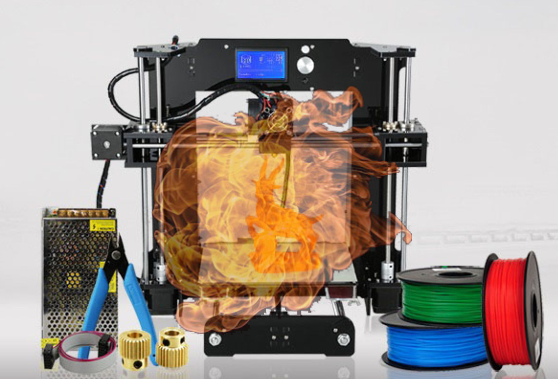  A desktop 3D printer caught on fire! 