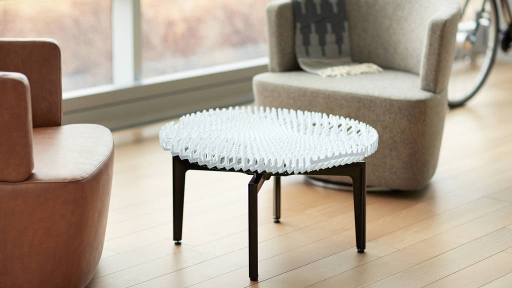  Partially 3D printed furniture from Steelcase & MIT's rapid liquid printing process 