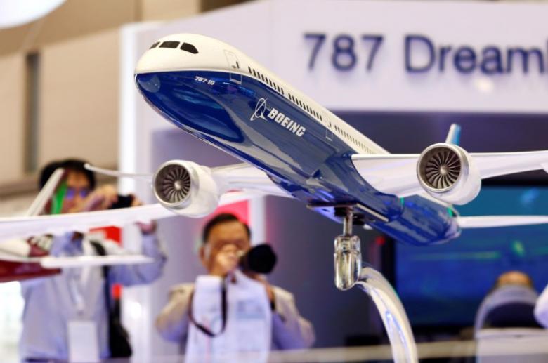  A Boeing 787 model, courtesy Reuters 