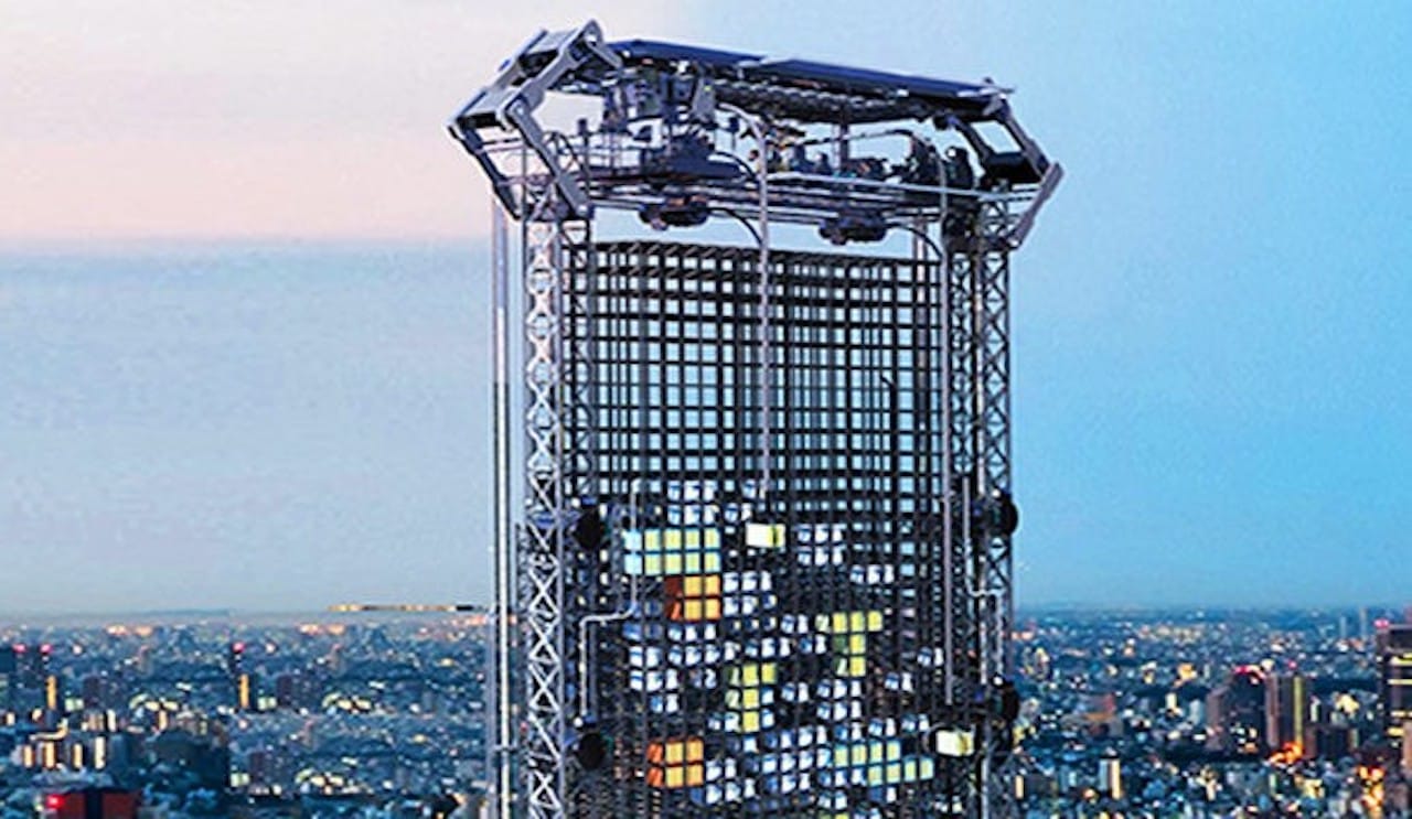  A skyscraper outfitted with 3D printers?  