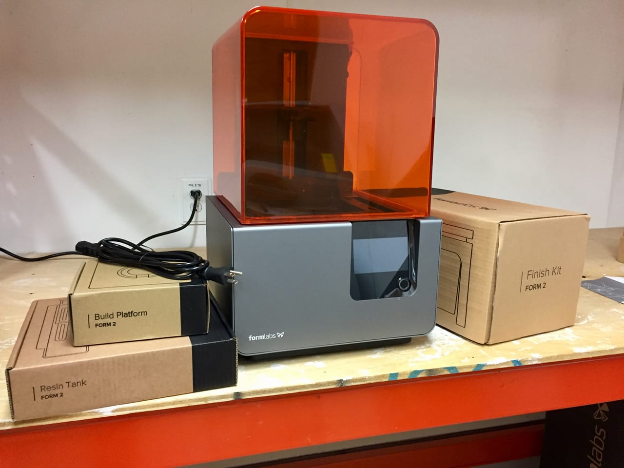  Getting ready to put together a Formlabs Form 2 desktop 3D printer 