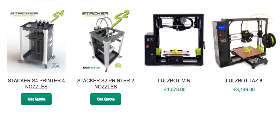  colorFabb's current 3D printer product shelf 