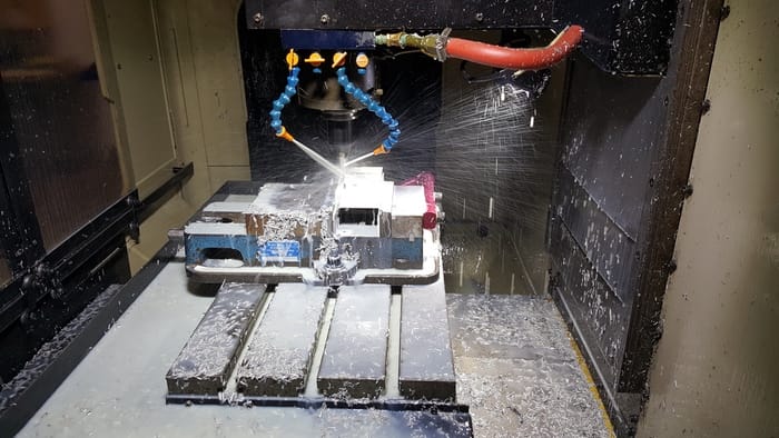  The Ability1 3D metal printer includes a milling head to trim off excess material 