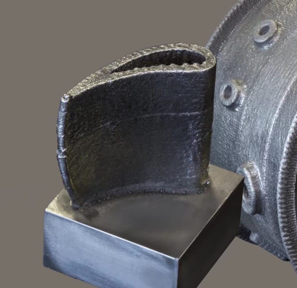  Sample 3D prints from DM3D's metal process exhibiting some coarse surface quality 