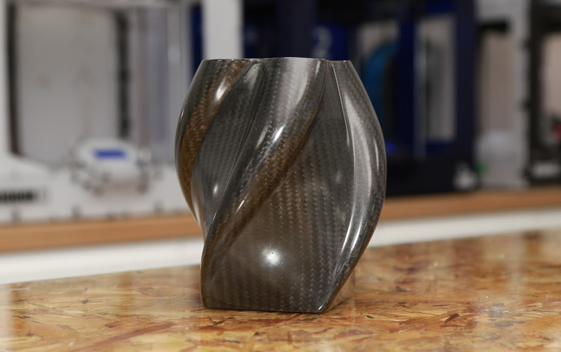  A fun - and very strong - shape made with carbon fiber from a 3D printed mold 