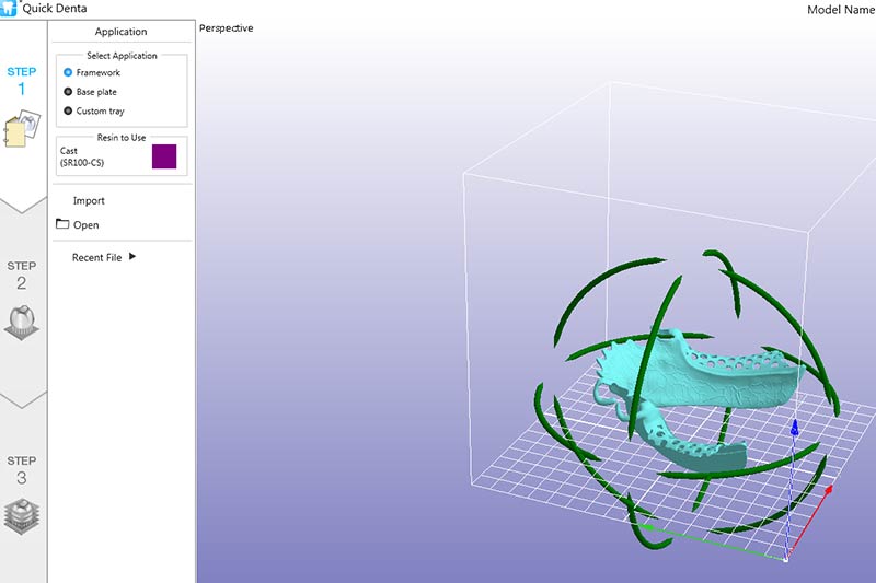  Automatic positioning feature in Roland DGSHAPE's dental 3D printing software 