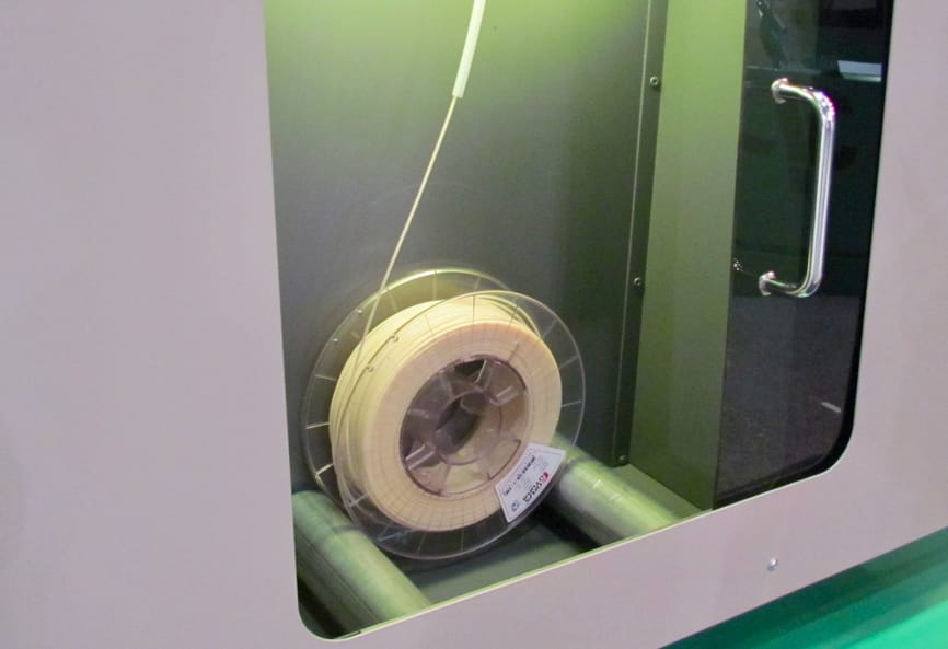  The very flexible spooling system on the Hage 3D printer 