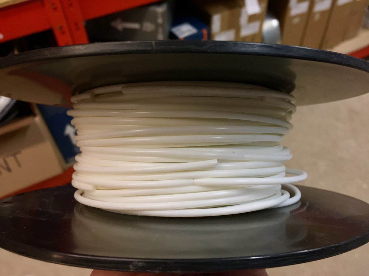  The remainder of the exploded filament spool, showing multiple breaks 