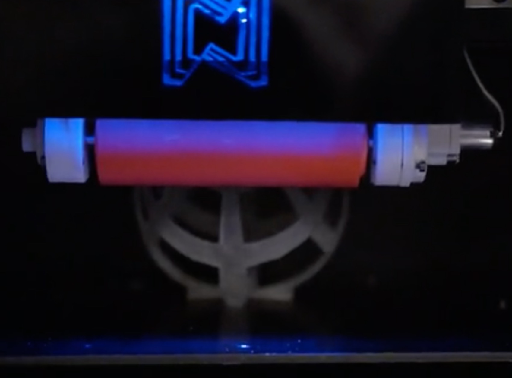  Still from a time lapse of 3D printing on the NexD1 