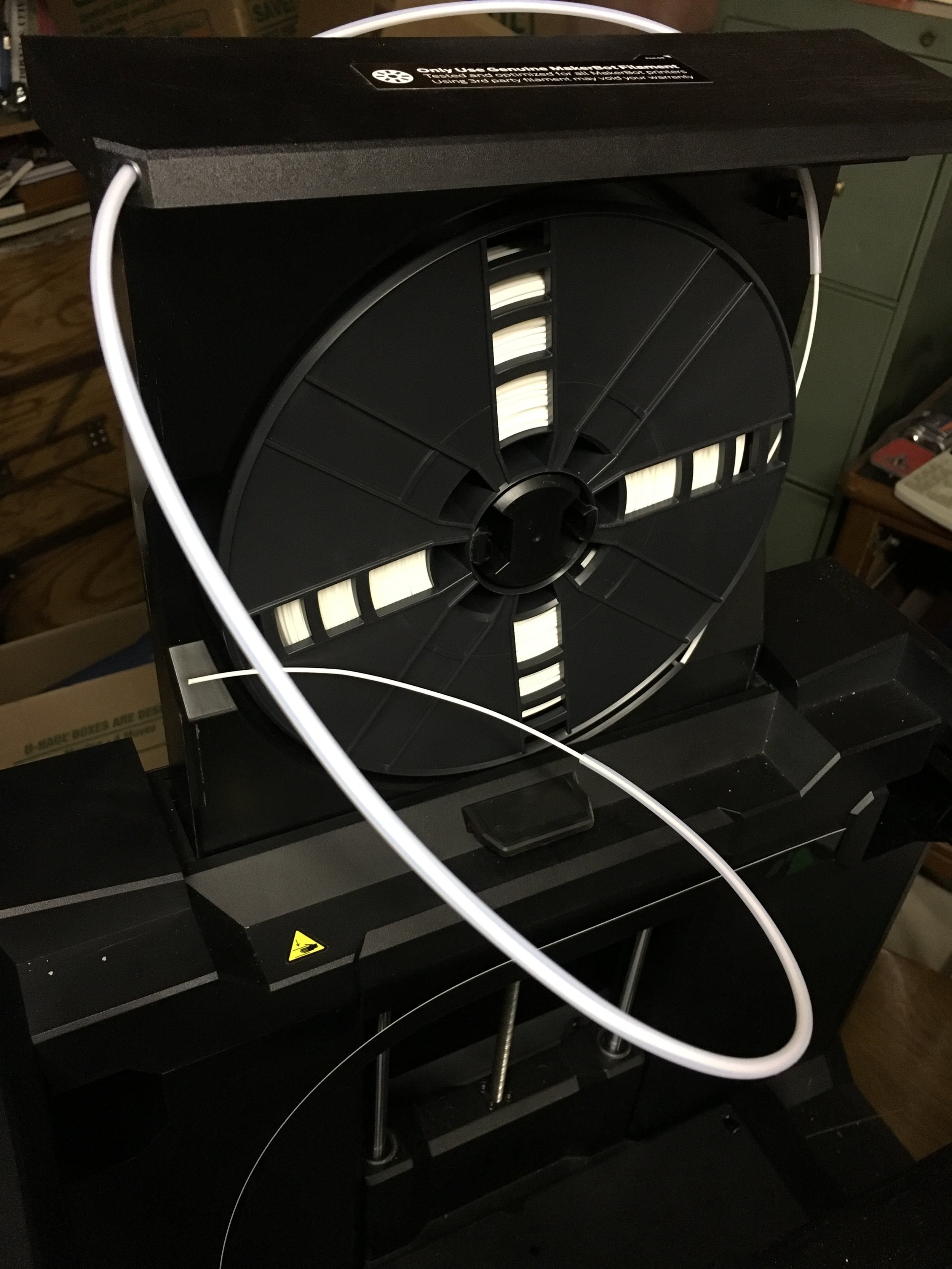  The sometimes-dangerous MakerBot Replicator+ vertical filament drawer 