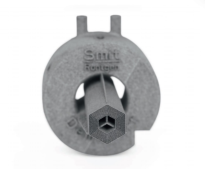  A 3D printed sample tungsten part from Smit Röntgen 