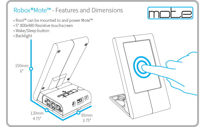 The CEL Mote, a touch screen interface for controlling a CEL Robox 3D printer farm 