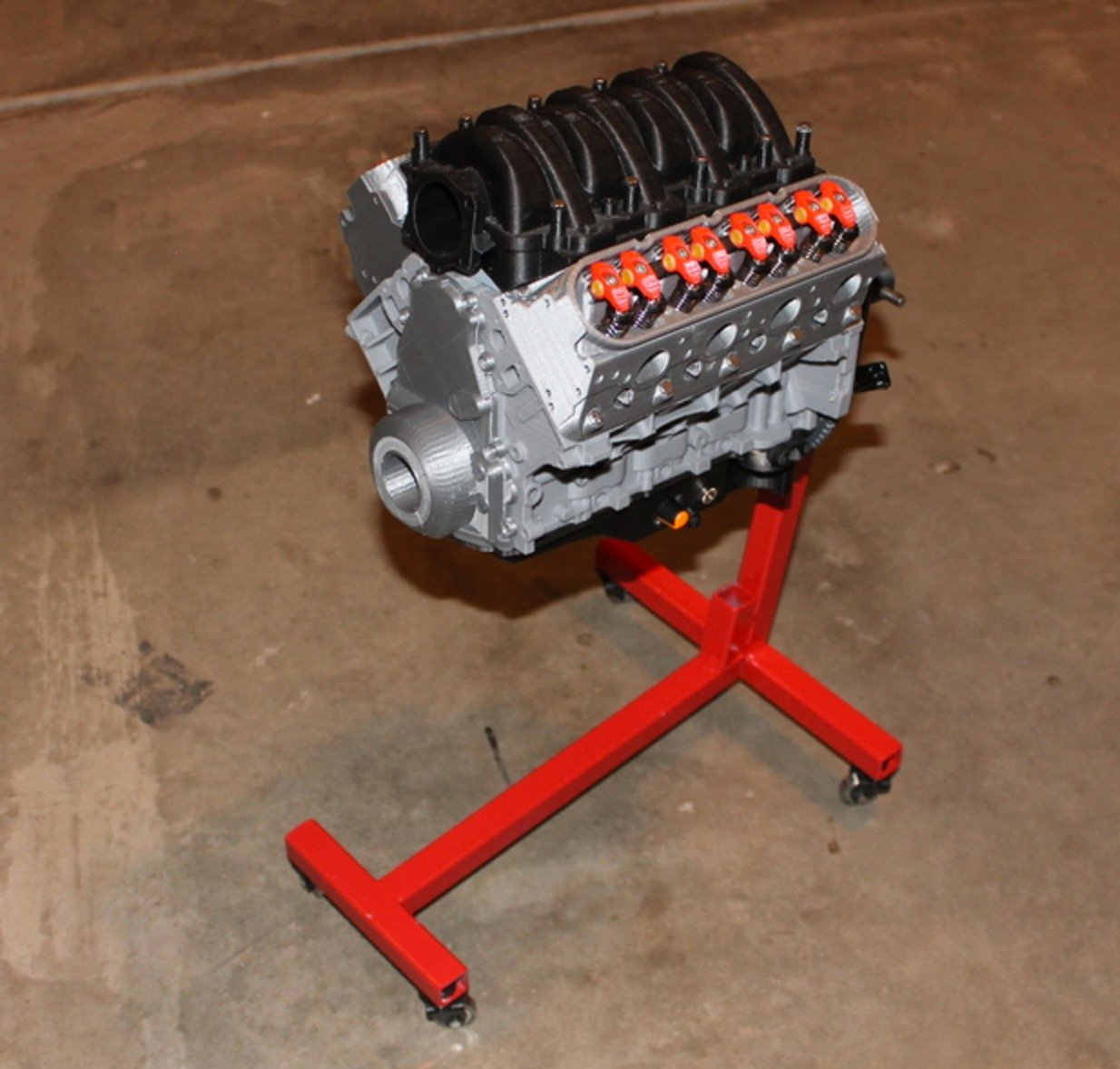  A full 3D printed replica of a V8 engine 