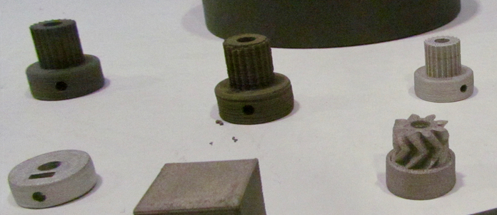  Metal objects printed with EVO-tech's experimental metal filament process 