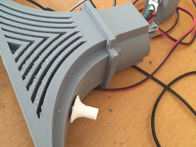  Part of the base of the 3D printed LED Bridge, where you can see the electronics stored 