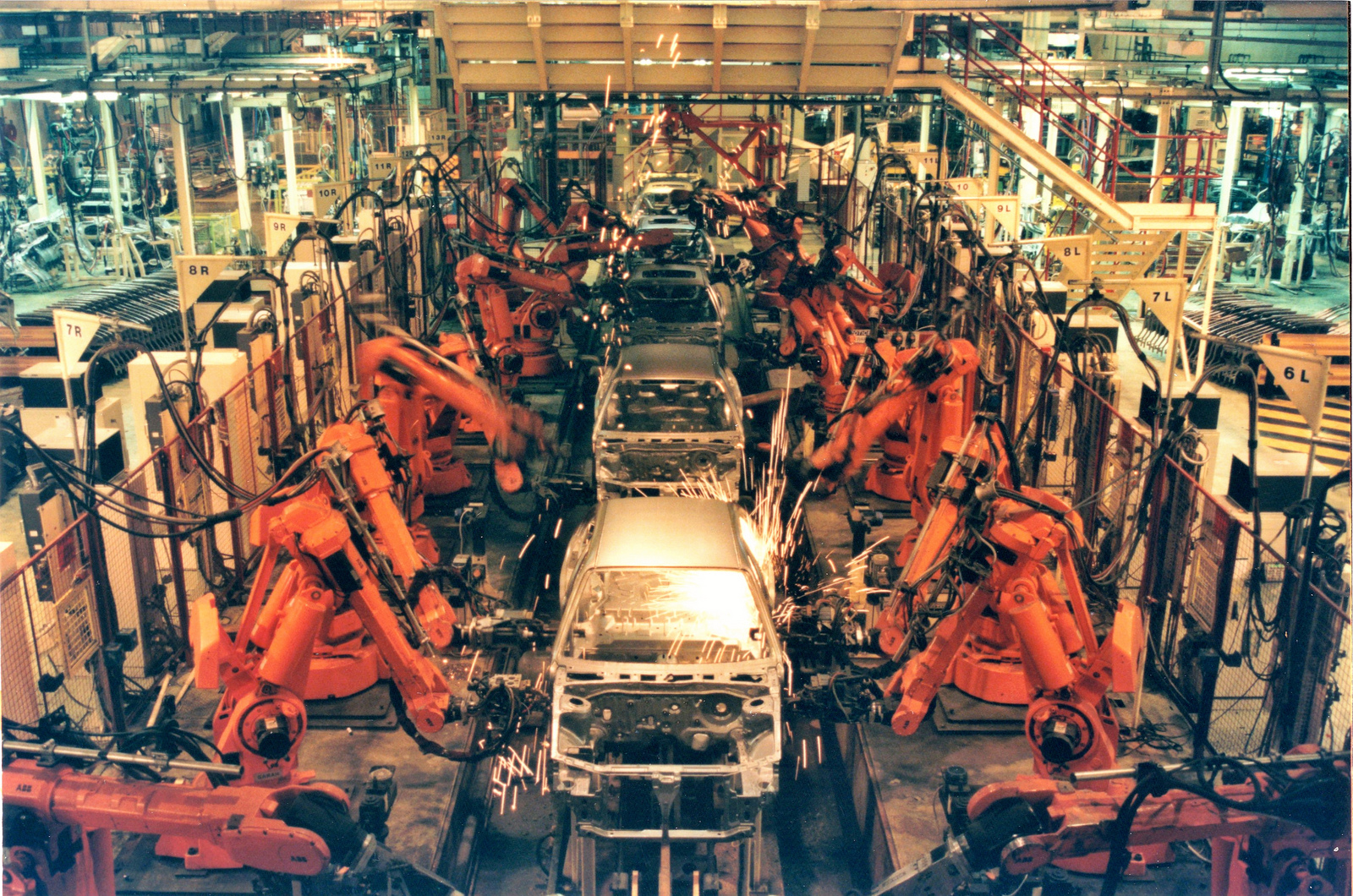  A robotic assembly line 