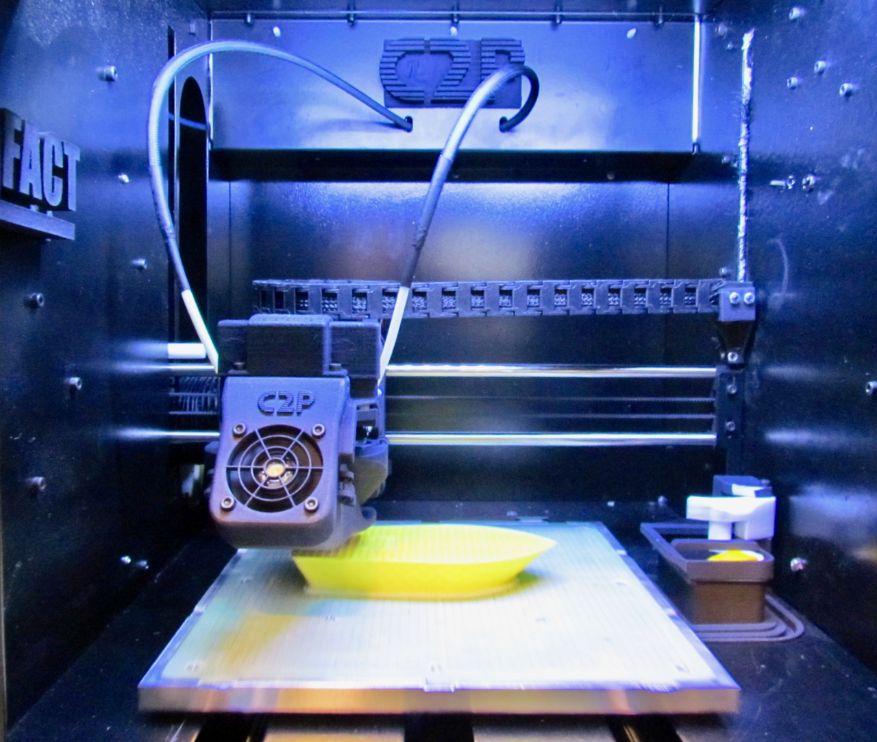  Inside the CAD2Parts MFact desktop 3D printer 