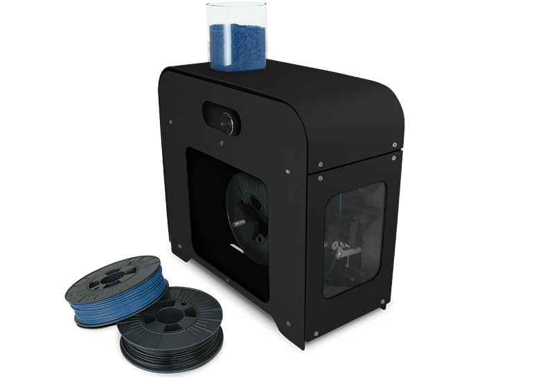  The 3devo 3D printer filament extruding system 