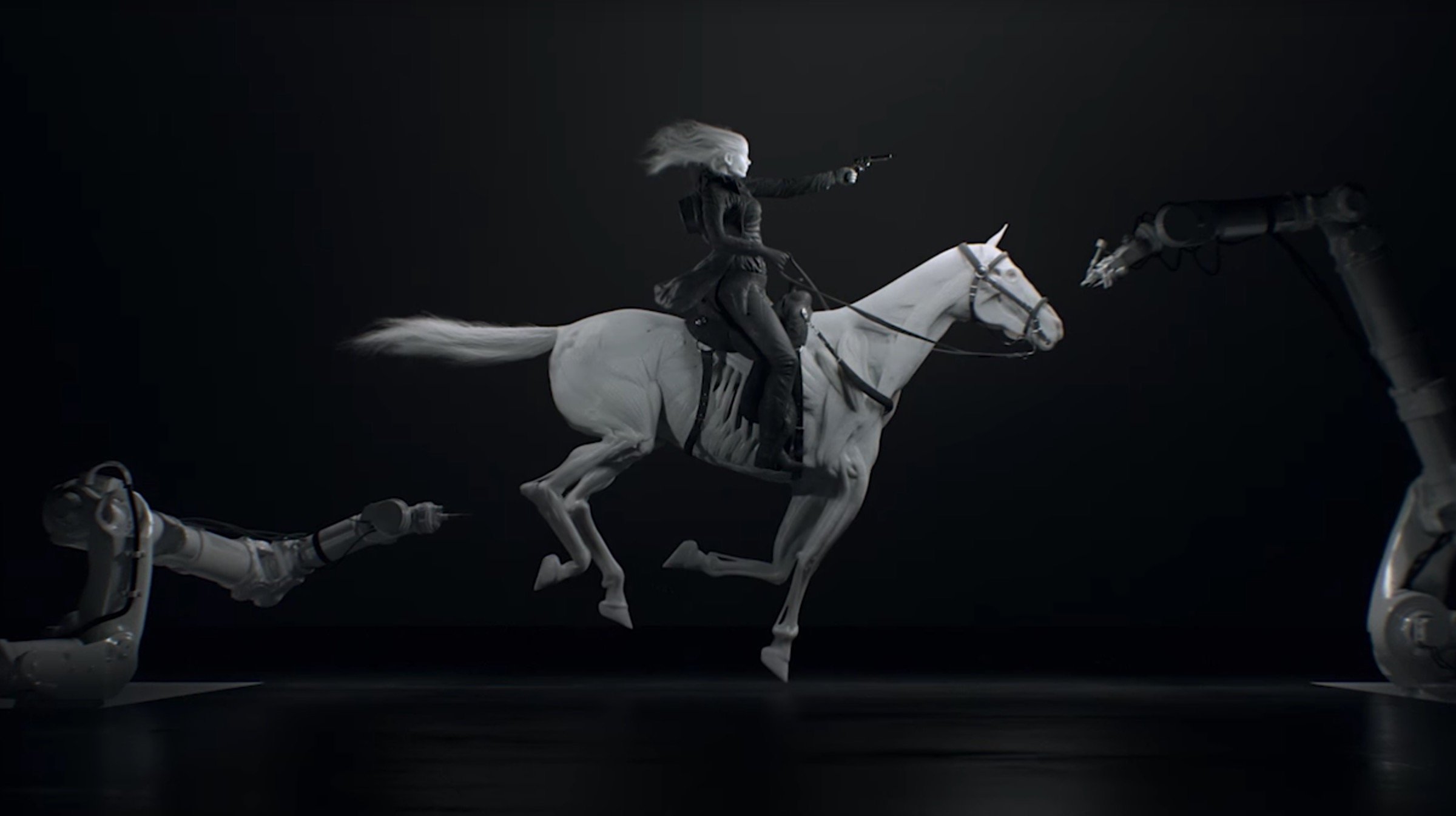  Robotic arms produce a 3D printed horse robot on HBO's Westworld series 